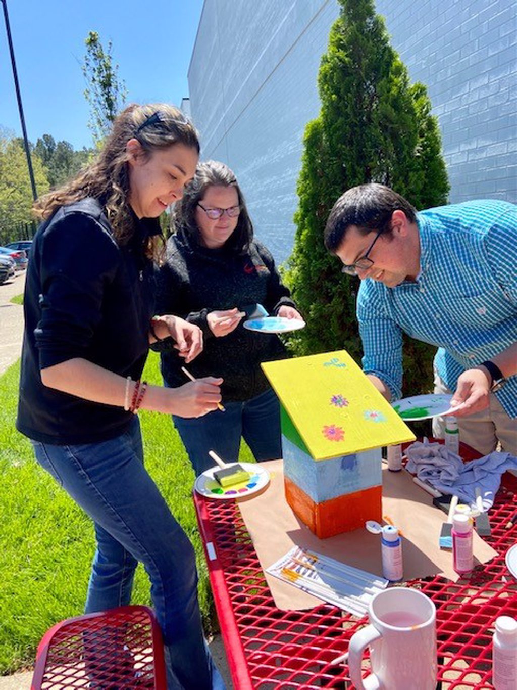 earth day painting birdhouse