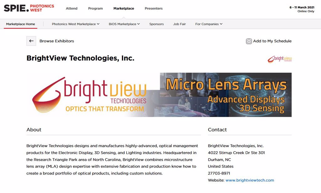Photonics West booth 21 Photonics West booth 21