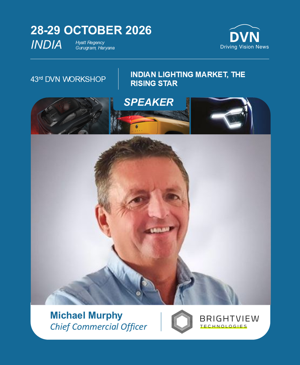 A headshot of Mike Murphy used to advertise DVN India.